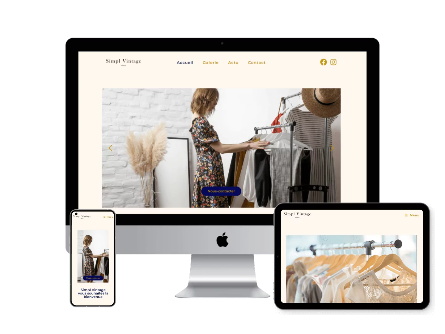 présentations d'un site en image pour mon portfolio